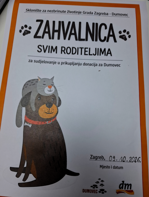 zahvalnica zahvalnica