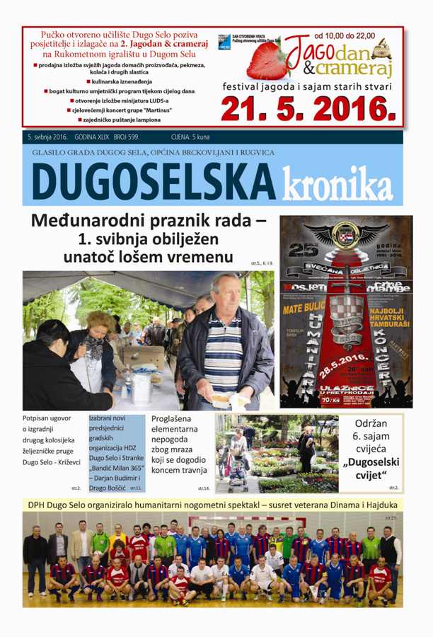 DUGOSELSKA KRONIKA 599 ZA naslovnica za najavu