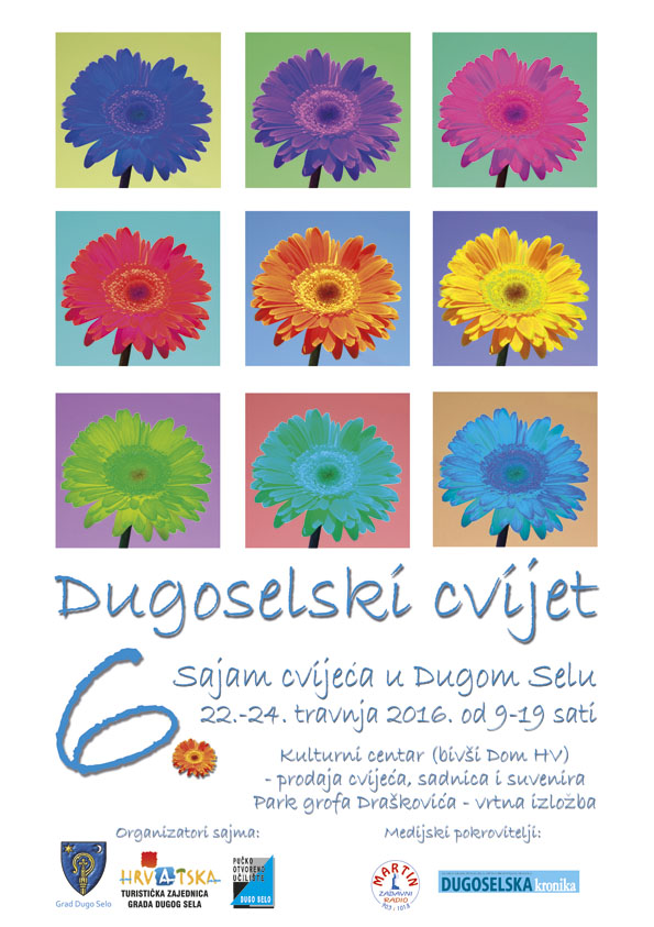 Grad Dugo Selo sajam cvijeca plakat B2 2016